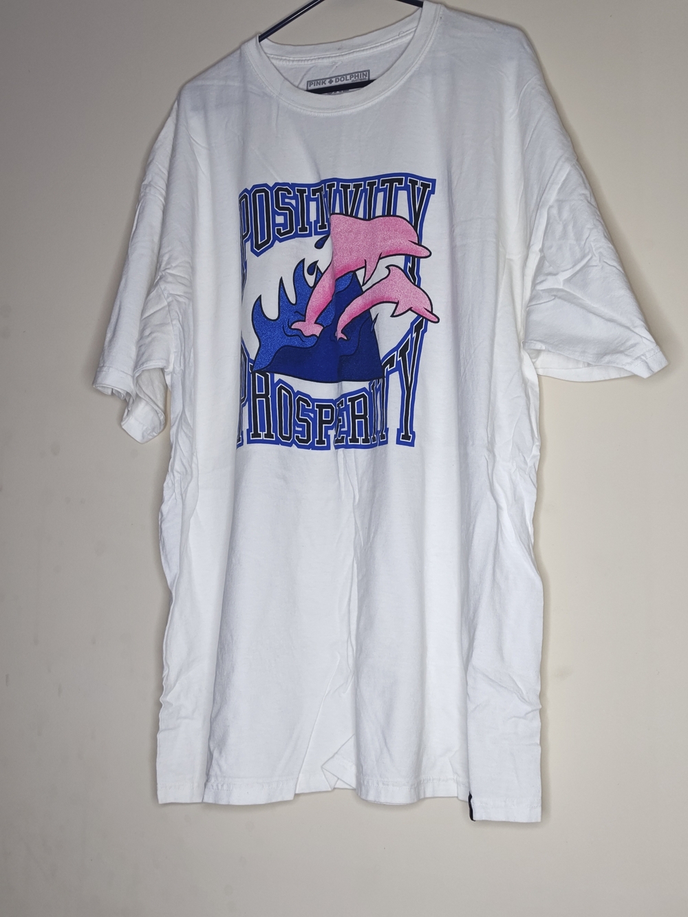 Pink Dolphin 'Positivity Prosperity' Graphic Tee - White